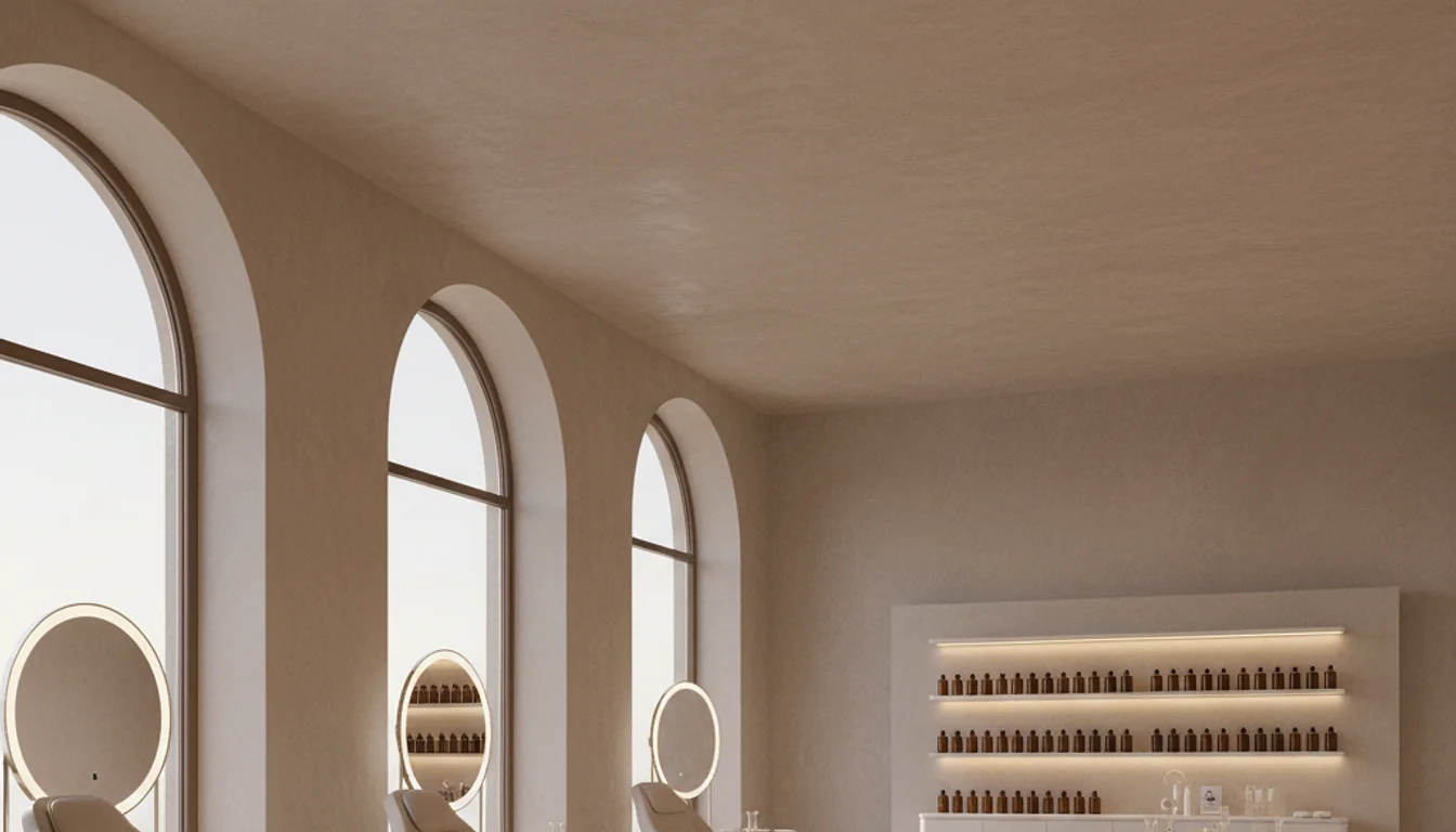 beauty and wellness school is a blank environment - relevant illustration