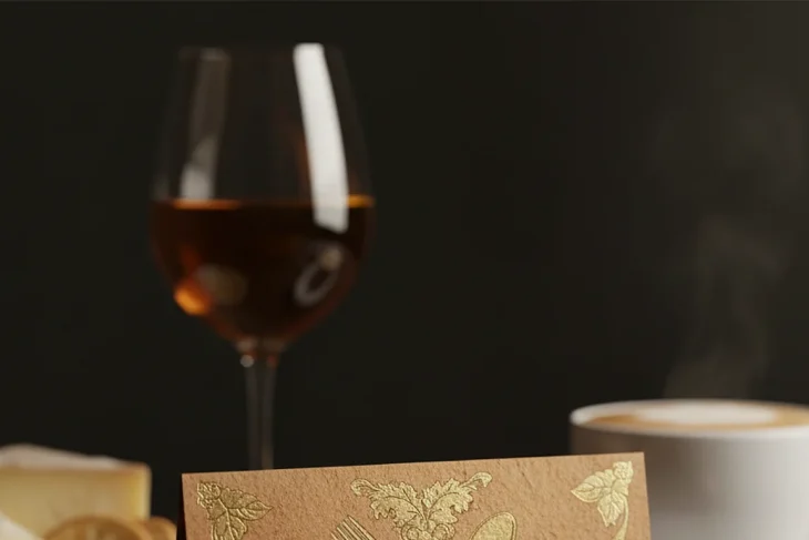 food and drink gift card - relevant illustration