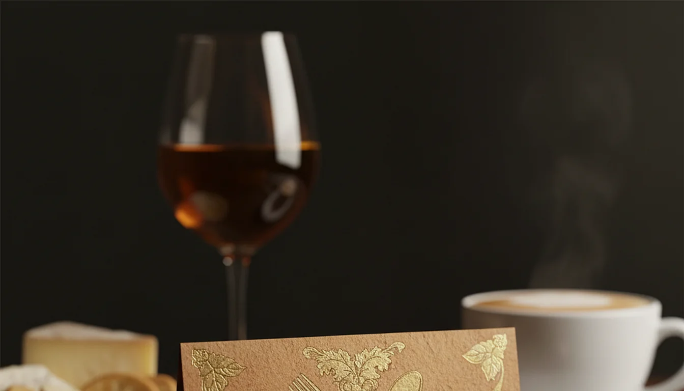 food and drink gift card - relevant illustration