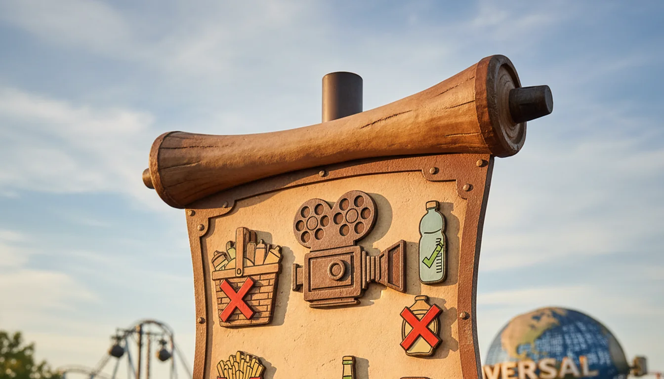 food and drink policy universal studios - relevant illustration