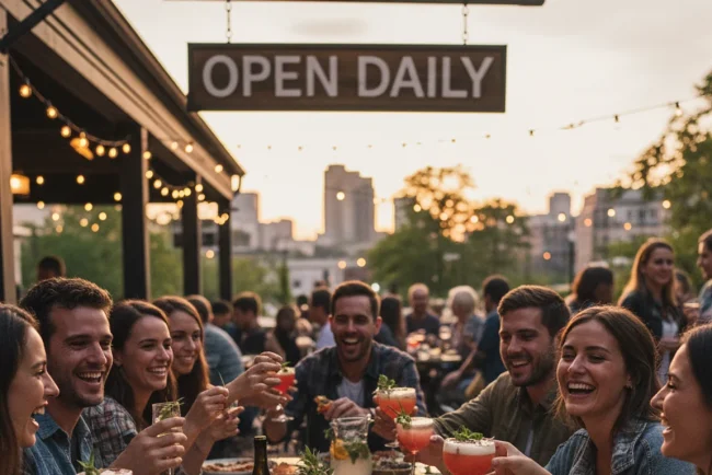 food and drinks open near me - relevant illustration