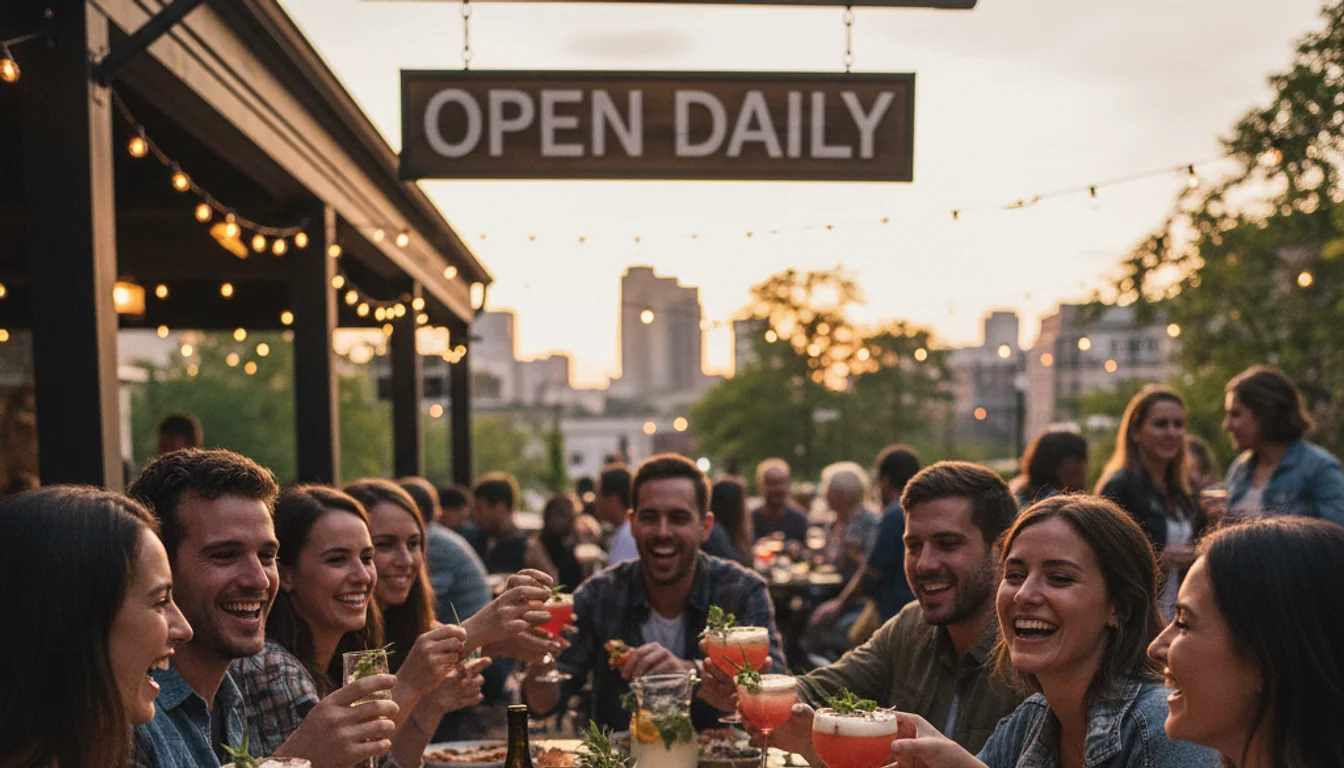 food and drinks open near me - relevant illustration