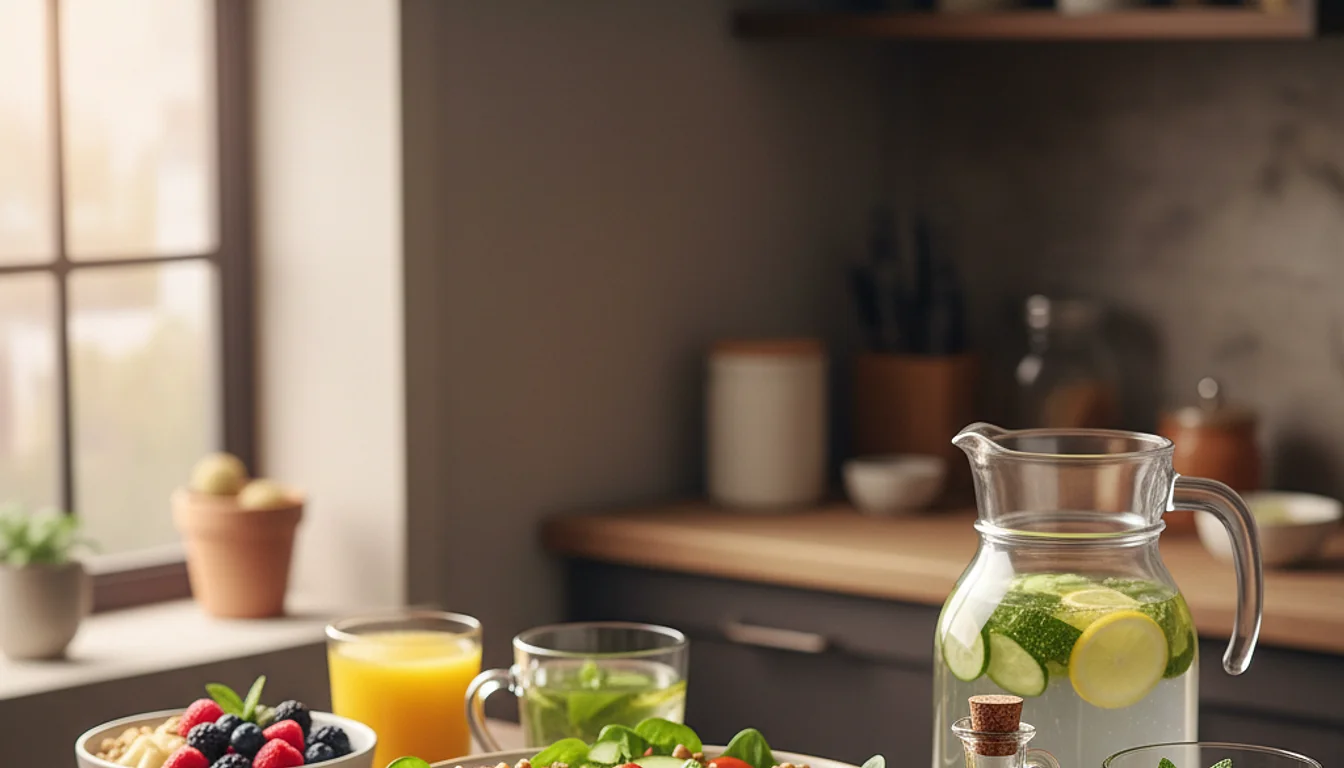 how to eat and drink healthy - relevant illustration