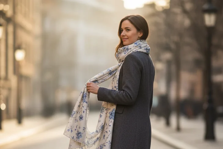 how to fashion a scarf - relevant illustration