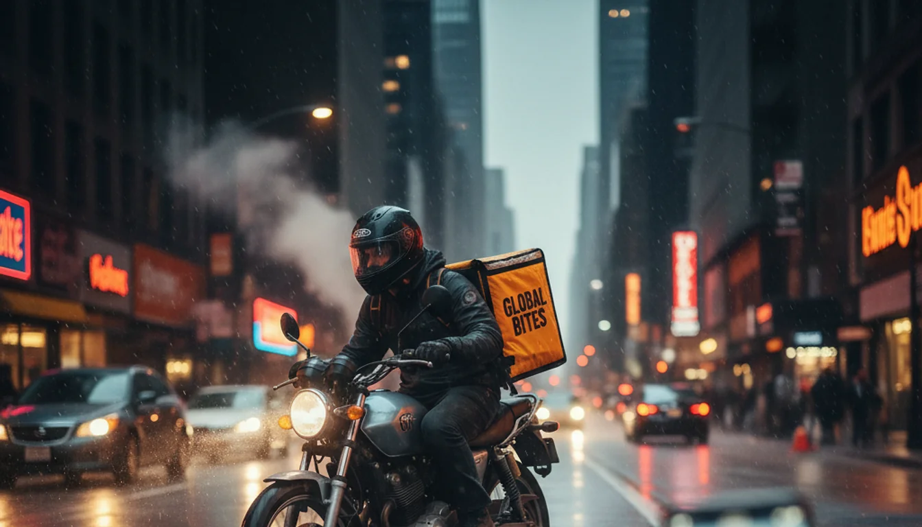 restaurant delivery - relevant illustration