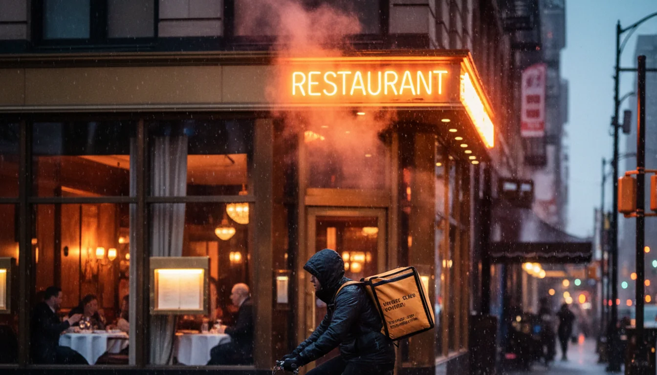 restaurant delivery - relevant illustration