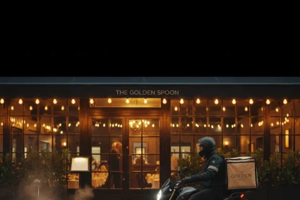 restaurant delivery - relevant illustration