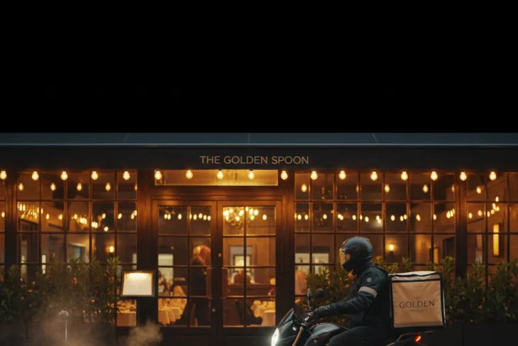 restaurant delivery - relevant illustration