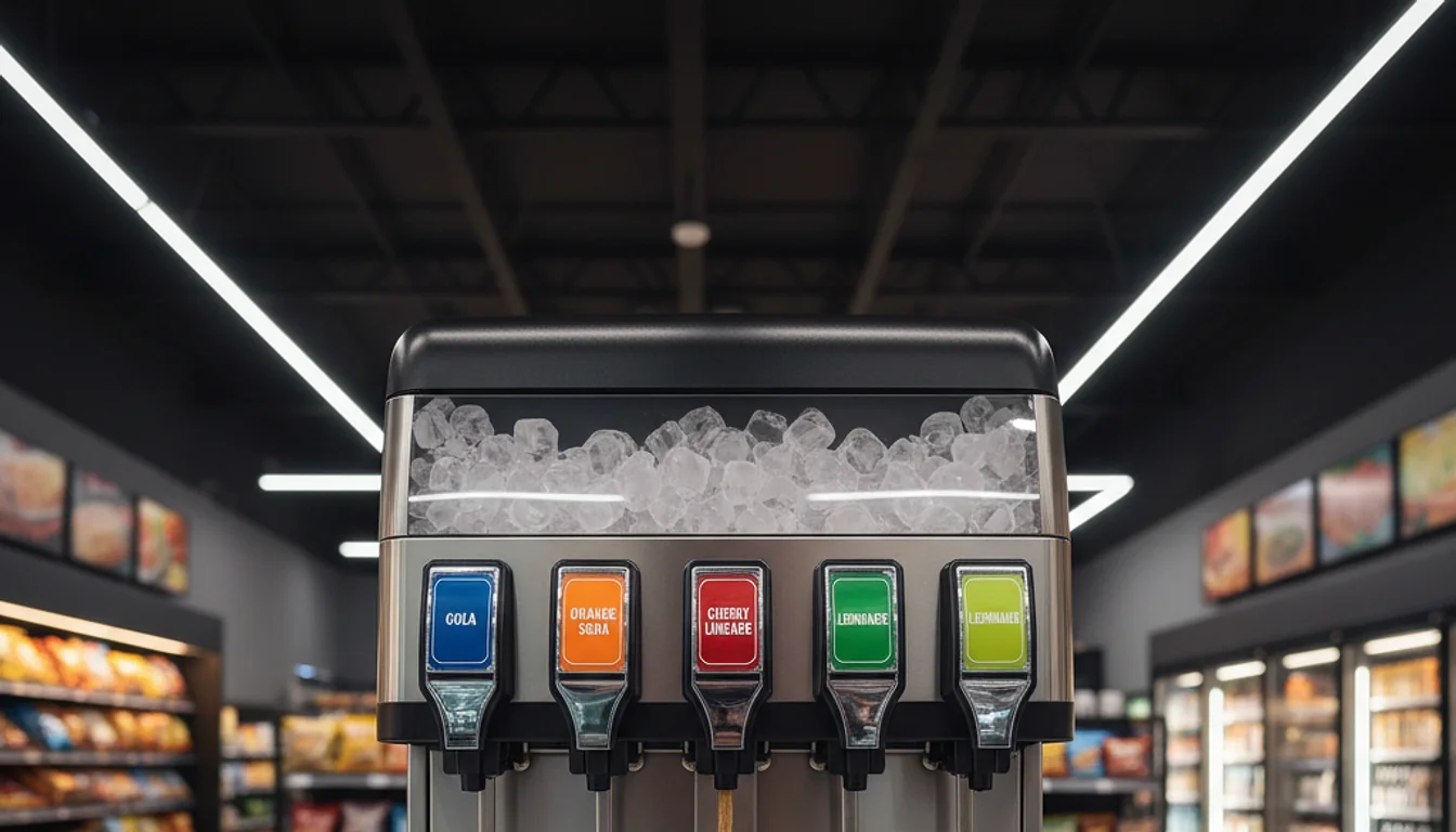 fountain drink machine - relevant illustration