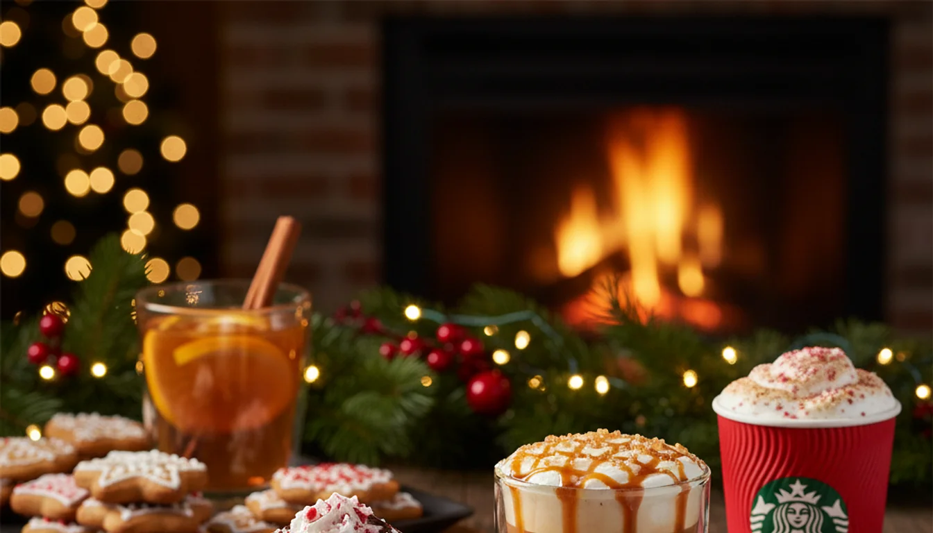 starbucks christmas drinks - relevant illustration