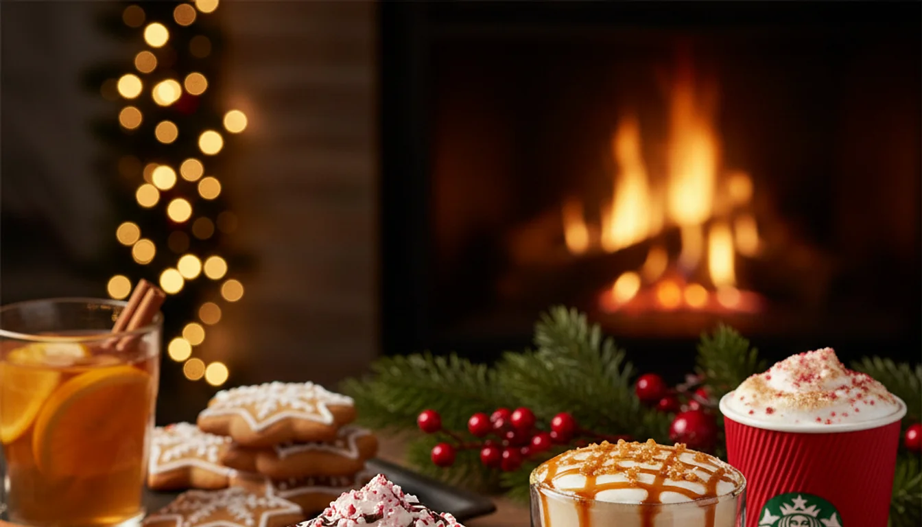 starbucks christmas drinks - relevant illustration